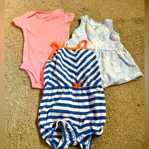 Carters Summer Girl Bodysuits